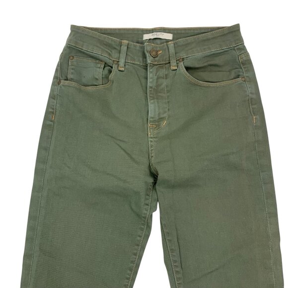 Fidelity Jeans Men 27 Green High Rise Slim Straight Casual Workwear - Picture 2 of 8
